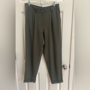 LOFT green taper leg pants with elastic back waist Size-Medium